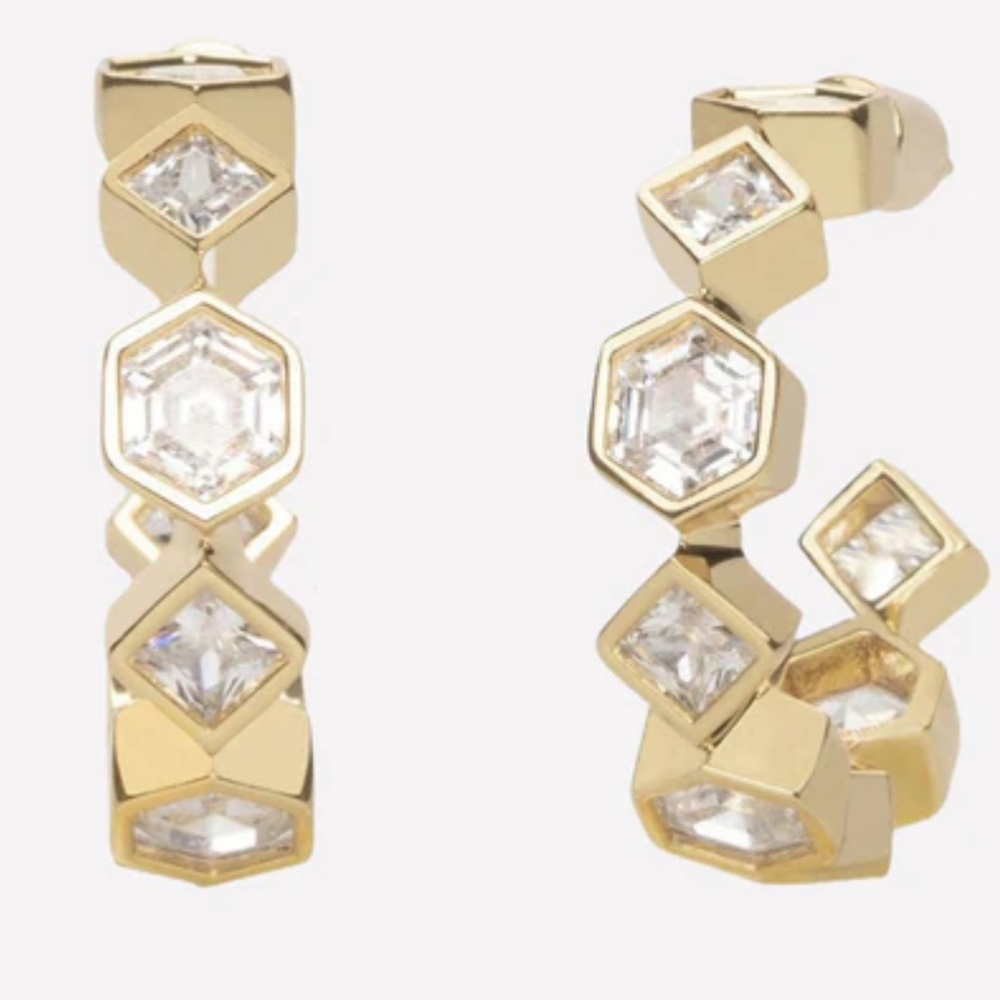 Bonheur Gold and Silver hoop Earrings